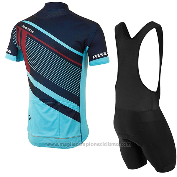 2017 Abbigliamento Ciclismo Pearl Izumi Azzurro Manica Corta e Salopette